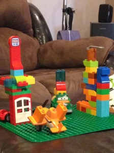 One of Grant's creations....he has really enjoyed his new Duplo Legos!
